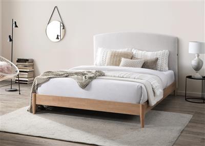 Tilda Bed with USB Charging & Oak Finish