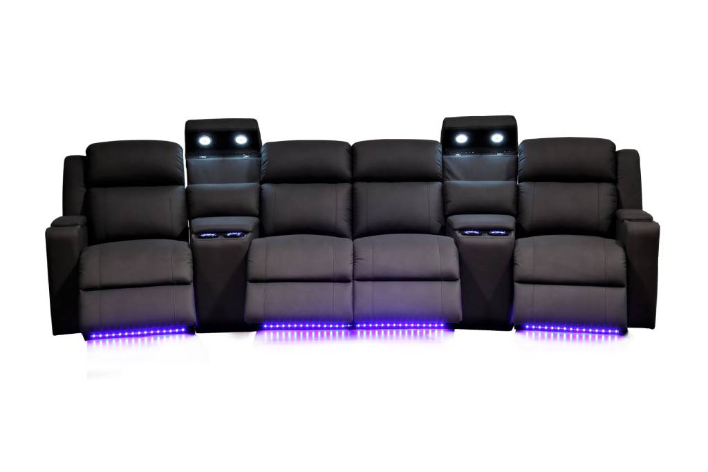 THEATER LOUNGE 4 RECLINERS & 2 CONSOLE