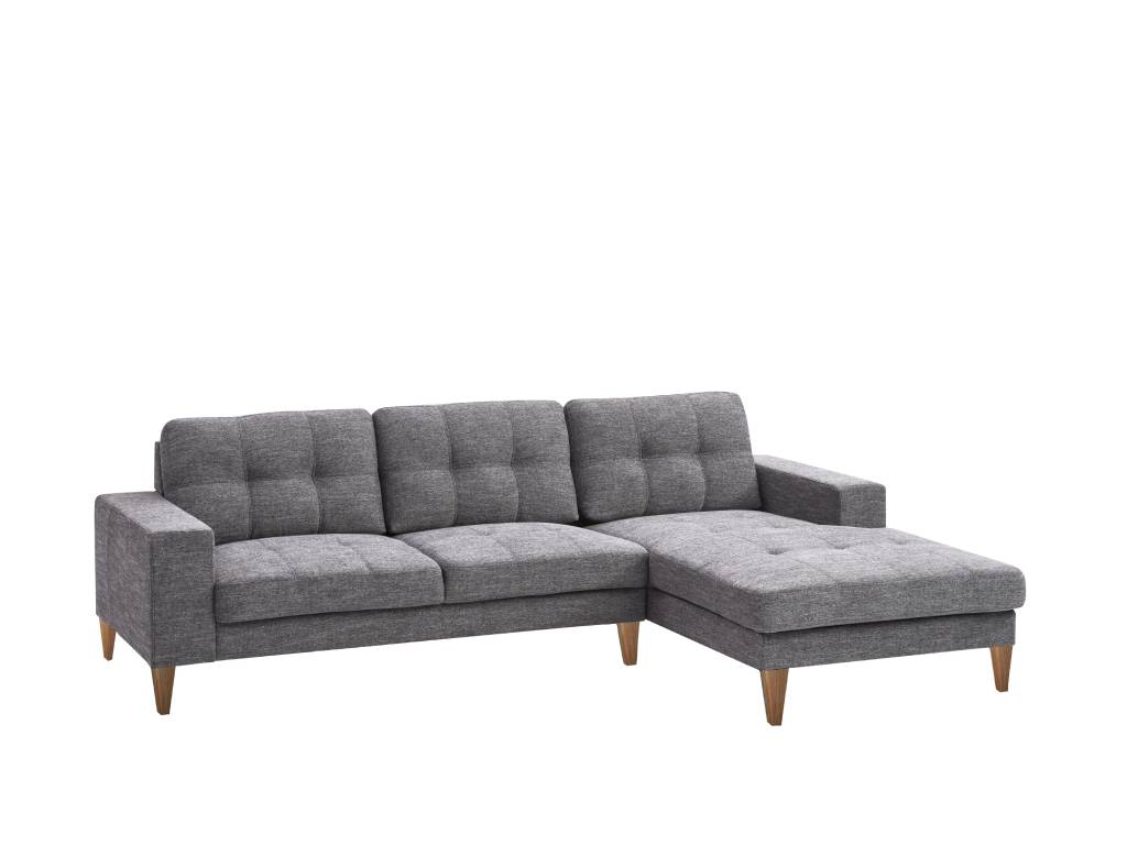 CLUB FAB 2S SOFA WITH LHF & RHF CHAISE-GREY