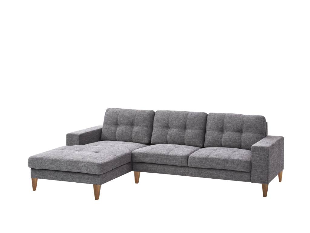 CLUB FAB 2S SOFA WITH LHF & RHF CHAISE-GREY