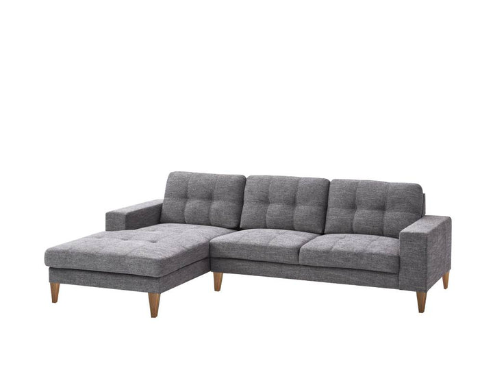 CLUB FAB 2S SOFA WITH LHF & RHF CHAISE-GREY