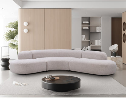 DAYTONA 3PC CURVED LOUNGE -CHAMPAGNE