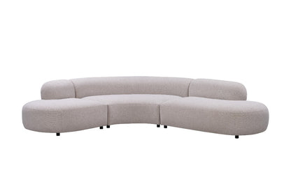 DAYTONA 3PC CURVED LOUNGE -CHAMPAGNE