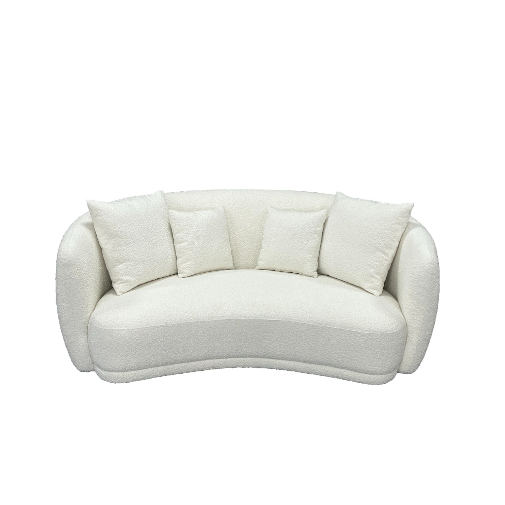 IBIZA BOUCLE FAB 2.5SEATER SOFA 202X114X84CM-WHT