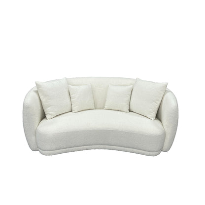 IBIZA BOUCLE FAB 2.5SEATER SOFA 202X114X84CM-WHT